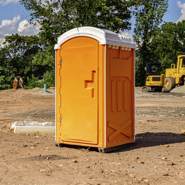 how often are the portable restrooms cleaned and serviced during a rental period in Blaine County Idaho